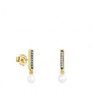 Tous Nocturne Pearl Women's Earrings 18k Gold | MXJ367514 | Usa