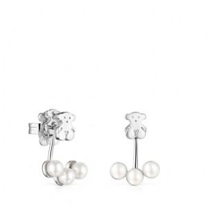 Tous Nocturne Pearl Women's Earrings Silver | OPM810726 | Usa