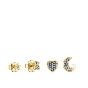 Tous Nocturne Small Women's Earrings 18k Gold | YUK817295 | Usa