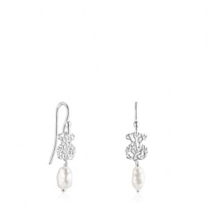 Tous Oceaan Pearl Women's Earrings Silver | NTB238471 | Usa