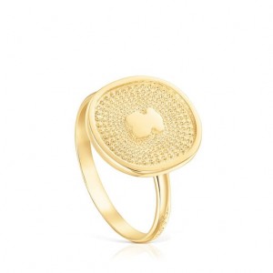 Tous Oursin Medium Women's Rings 18k Gold | GTU279680 | Usa