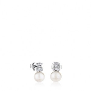 Tous Puppies Pearl Women's Earrings 18k Gold | JHP139540 | Usa