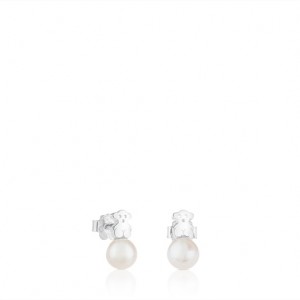 Tous Puppies Pearl Women's Earrings Silver | JWR712850 | Usa