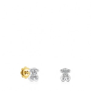 Tous Puppies Small Women's Earrings 18k Gold | QCO694087 | Usa