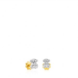 Tous Puppies Small Women's Earrings 18k Gold | FTM052437 | Usa