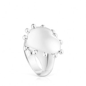 Tous San Valentín Large Women's Rings Silver | LPA290316 | Usa