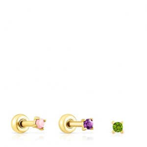 Tous St. Tropez Cup Steel Ear Cuff Women's Earrings Amethyst | KOY740152 | Usa