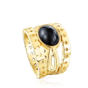 Tous Straight Medium Women's Rings 18k Gold | YUL268970 | Usa