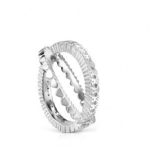 Tous Straight Medium Women's Rings Silver | IOV249018 | Usa