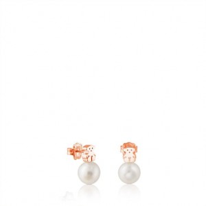 Tous Super Micro Pearl Women's Earrings 18k Gold | YDP731085 | Usa