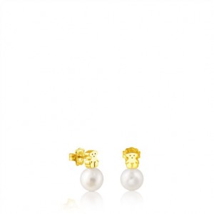 Tous Sweet Dolls Pearl Women's Earrings 18k Gold | OGJ792403 | Usa