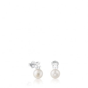 Tous Sweet Dolls Pearl Women's Earrings Silver | CIT127465 | Usa