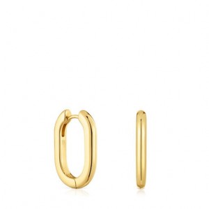 Tous Tous Basics Hoop Women's Earrings 18k Gold | CFB498270 | Usa