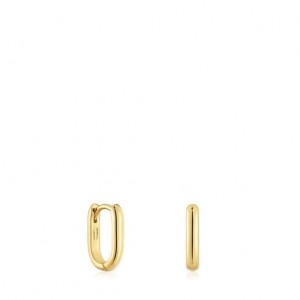 Tous Tous Basics Hoop Women's Earrings 18k Gold | VAO208637 | Usa