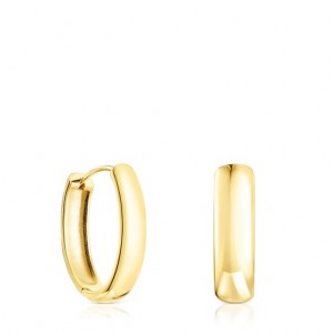 Tous Tous Basics Hoop Women's Earrings 18k Gold | ETN073914 | Usa