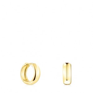 Tous Tous Basics Hoop Women's Earrings 18k Gold | UHA397154 | Usa