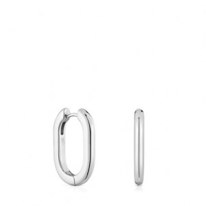 Tous Tous Basics Hoop Women's Earrings Silver | KIO164927 | Usa