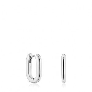 Tous Tous Basics Hoop Women's Earrings Silver | IOY896325 | Usa