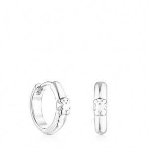 Tous Tous Basics Hoop Women's Earrings Silver | RIJ452690 | Usa