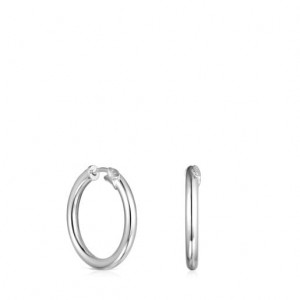 Tous Tous Basics Hoop Women's Earrings Silver | KTU409718 | Usa