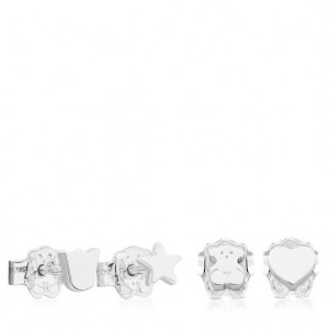 Tous Tous Basics Small Women's Earrings Silver | NDW790542 | Usa