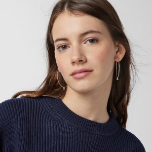 Tous Tous Bear Hoop Women's Earrings Silver | CBJ759842 | Usa