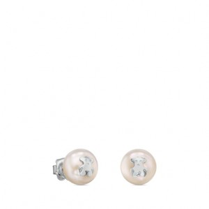 Tous Tous Bear Pearl Women's Earrings Silver | RIJ973054 | Usa