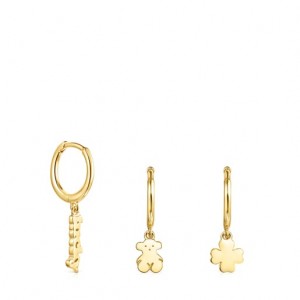 Tous Tous Good Vibes Hoop Women's Earrings 18k Gold | VBS592730 | Usa