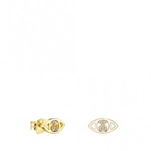 Tous Tous Good Vibes Women's Earrings 18k Gold | IOE963748 | Usa