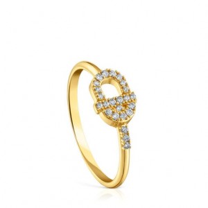 Tous Tous Manifesto Diamond Women's Rings 18k Gold | FEN235794 | Usa