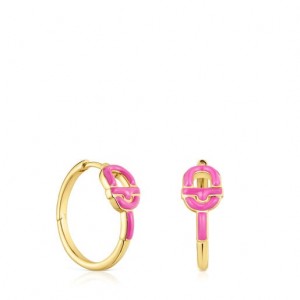 Tous Tous Manifesto Hoop Women's Earrings 18k Gold | GUS287301 | Usa