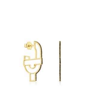 Tous Tous Manifesto Hoop Women's Earrings 18k Gold | VYL139082 | Usa