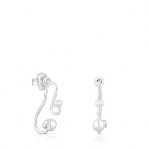 Tous Tsuri Pearl Women's Earrings Silver | VAF495028 | Usa