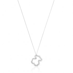 Tous Twisted Long Women's Necklaces Silver | BDS869352 | Usa
