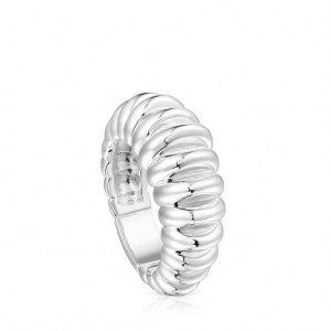 Tous Virtual Garden Medium Women's Rings Silver | LAX283065 | Usa