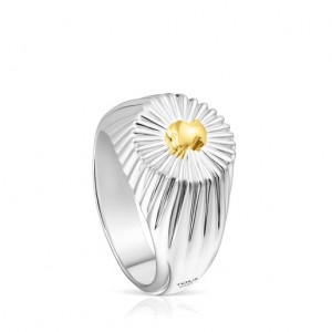 Tous Virtual Garden Signet Women's Rings 18k Gold | EAI932568 | Usa