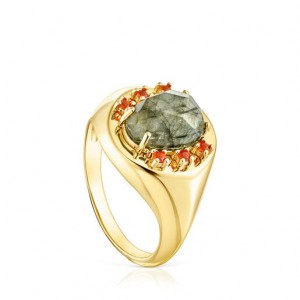 Tous Virtual Garden Signet Women's Rings 18k Gold | ORZ247860 | Usa