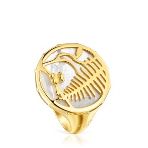 Tous Yunque Medium Women's Rings 18k Gold | KWA319527 | Usa