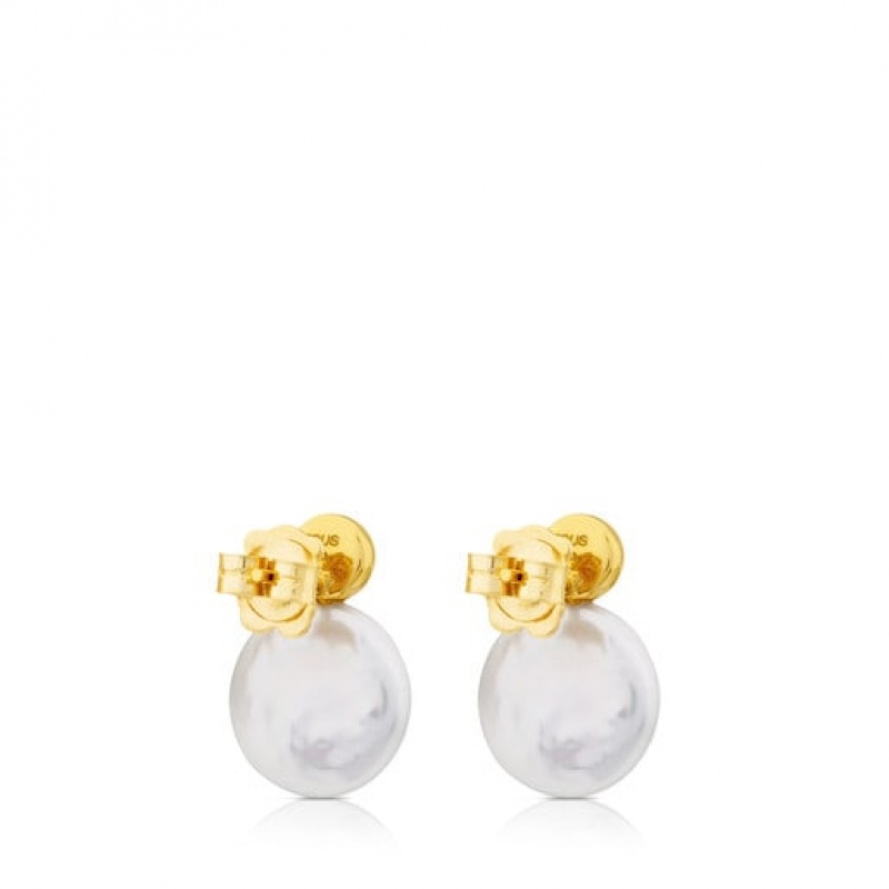 Tous Alecia Pearl Women's Earrings 18k Gold | DJM216948 | Usa