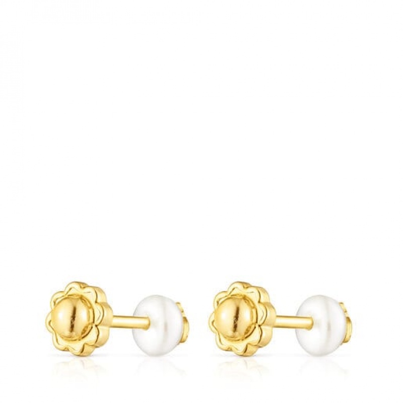 Tous Baby Tous Pearl Women's Earrings 18k Gold | JWC051947 | Usa