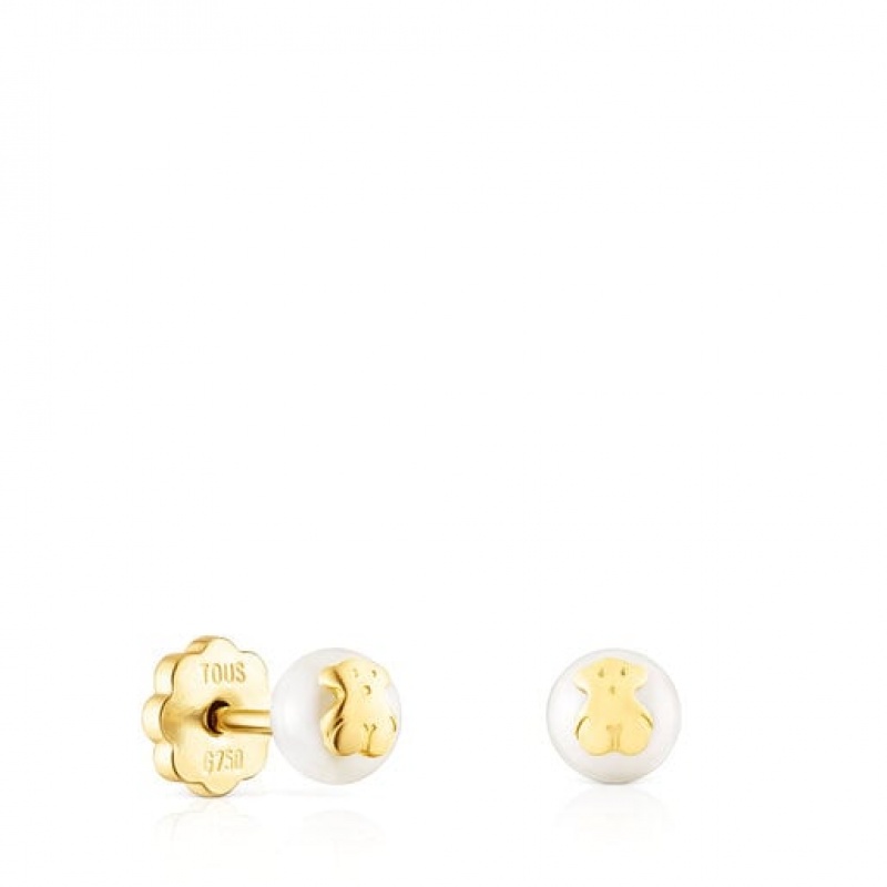 Tous Baby Tous Pearl Women\'s Earrings 18k Gold | JWC051947 | Usa