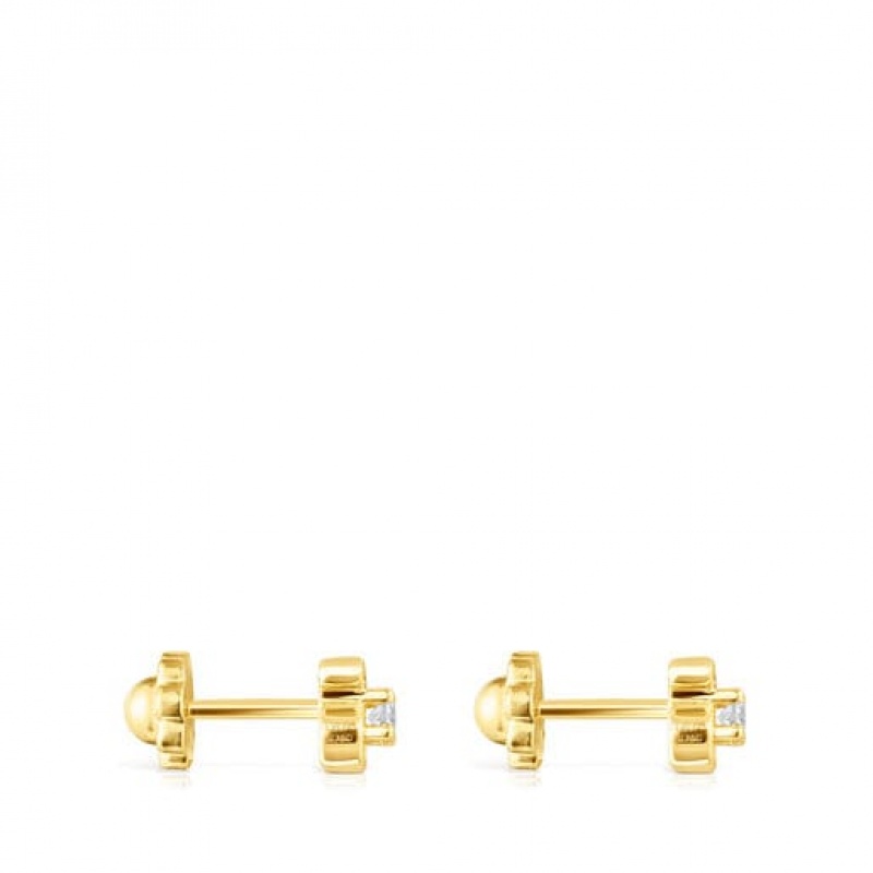 Tous Baby Tous Small Women's Earrings 18k Gold | HVZ803652 | Usa