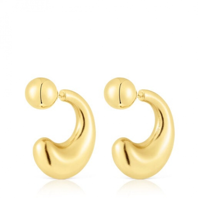 Tous Balloon Hoop Women's Earrings 18k Gold | LCJ497132 | Usa