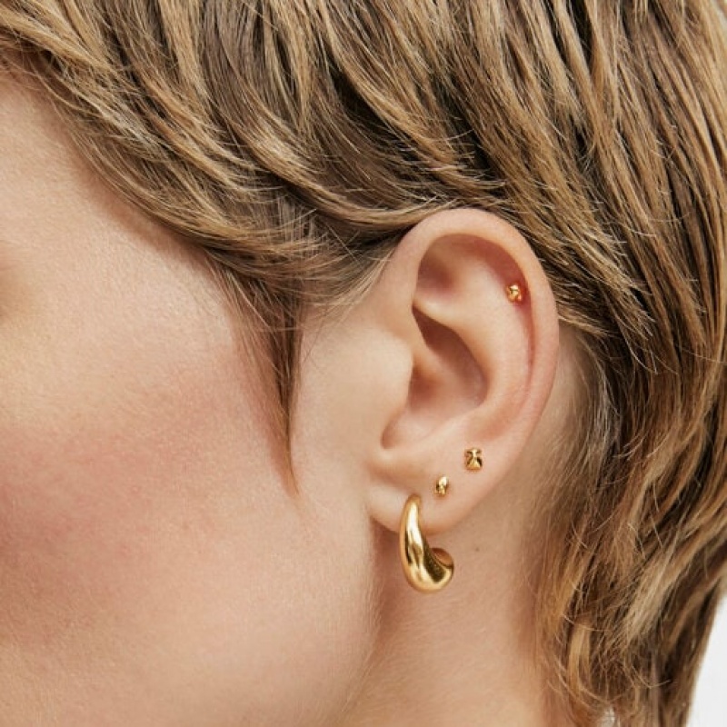 Tous Balloon Small Women's Earrings Gold | JIK423960 | Usa