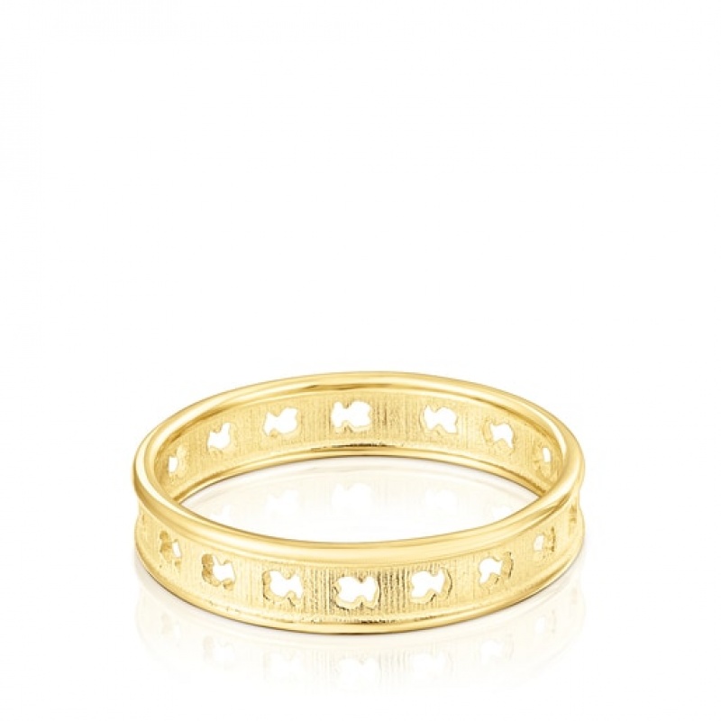 Tous Bear Row Medium Women's Rings 18k Gold | TAQ065234 | Usa