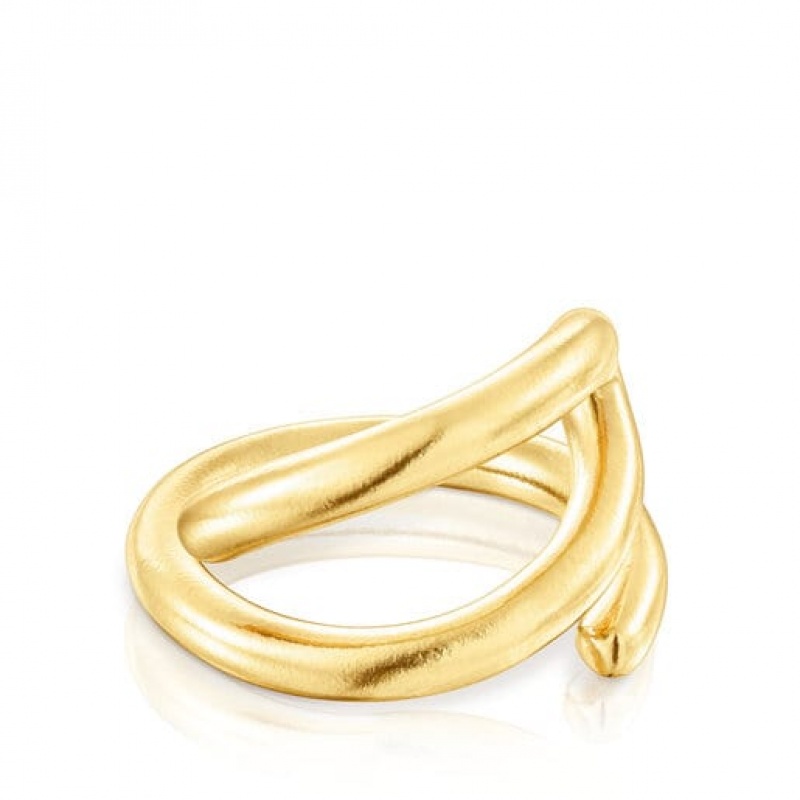 Tous Bent Medium Women's Rings 18k Gold | MWV841209 | Usa