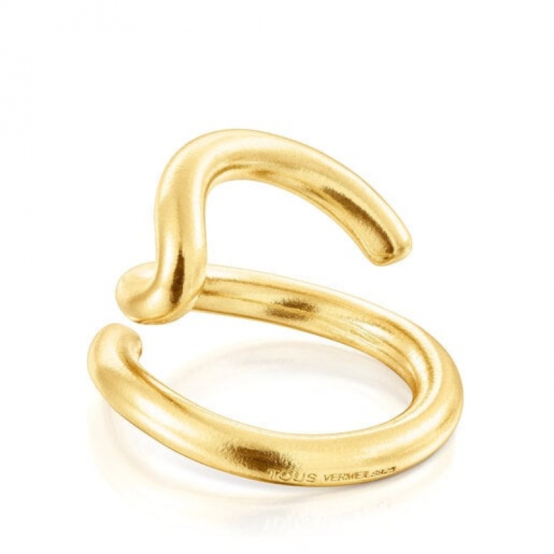 Tous Bent Medium Women's Rings 18k Gold | MWV841209 | Usa