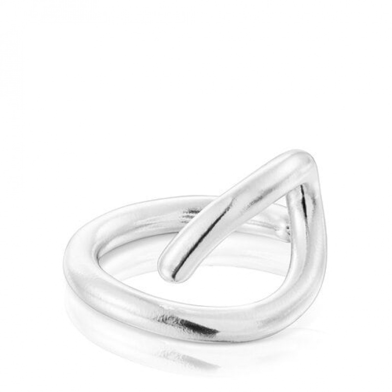 Tous Bent Open Women's Rings Silver | QBO905814 | Usa