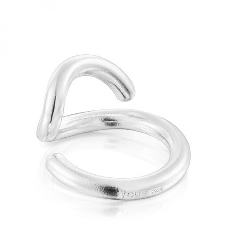 Tous Bent Open Women's Rings Silver | QBO905814 | Usa