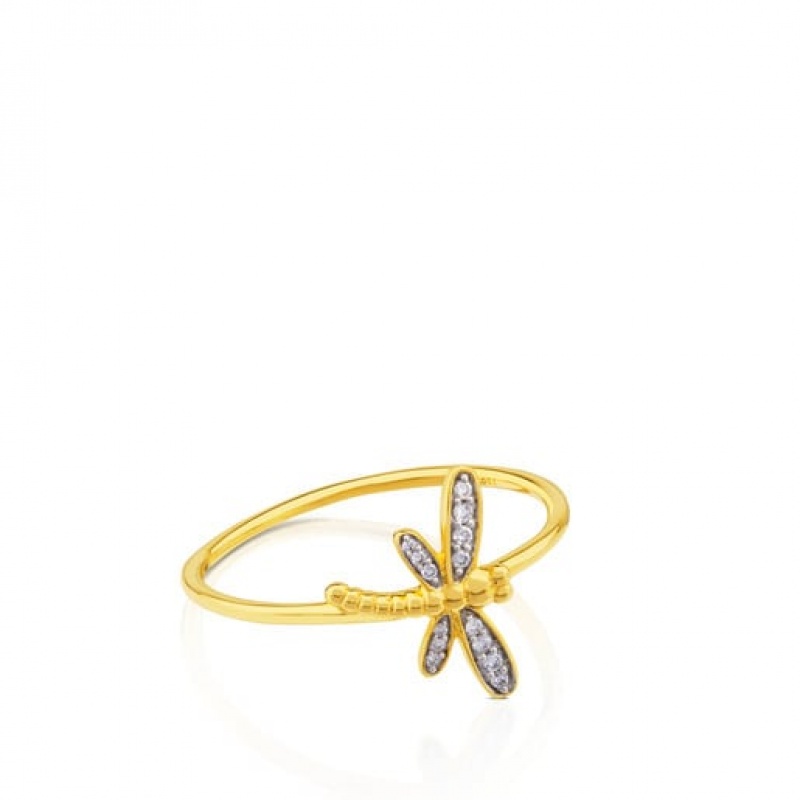 Tous Bera Diamond Women's Rings 18k Gold | GWK084215 | Usa